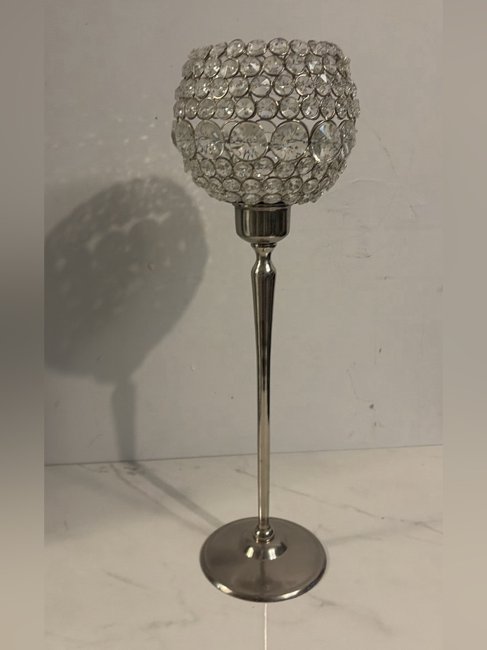 Crystal Beaded Candle Holder - Home Accents